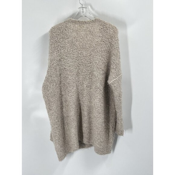 Free People Boucle Cadi Sweater Alpaca Grandpa Cardigan Grunge Boho Sz M Pockets - Picture 7 of 8